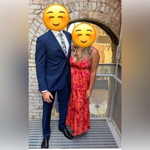 Maggy London Coral and Pink dress